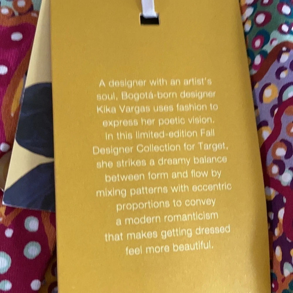 KIKA VARGAS x Target Women's Anemone Floral Mini Dress Pink Blue Gold NWT Sz XS - Picture 3 of 4